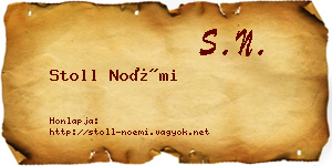 Stoll Noémi névjegykártya
